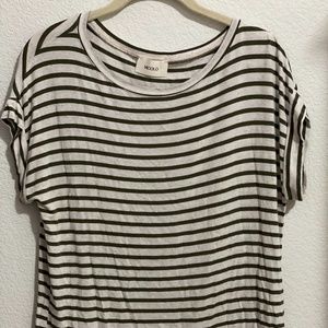 Green Striped Stretchy Tee